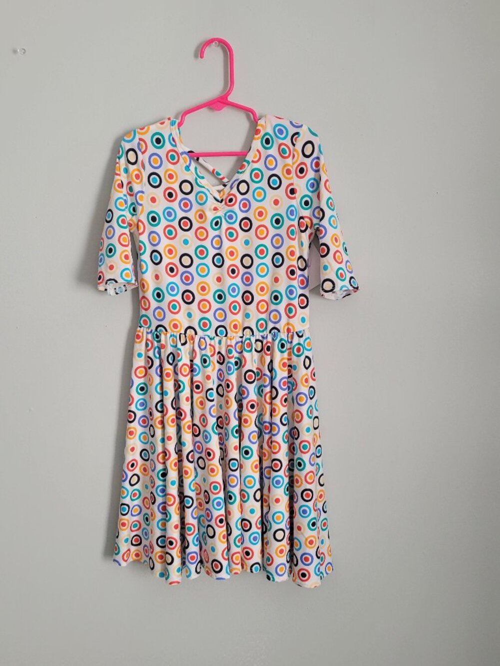 Dot Dot Smile Dress Girl's 7 Youth White Colored Circle Twirl Ballerina NWT